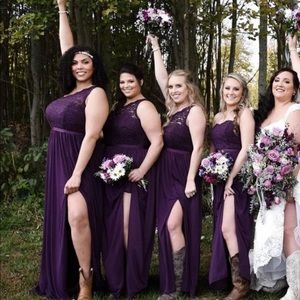Plum bridesmaid dress